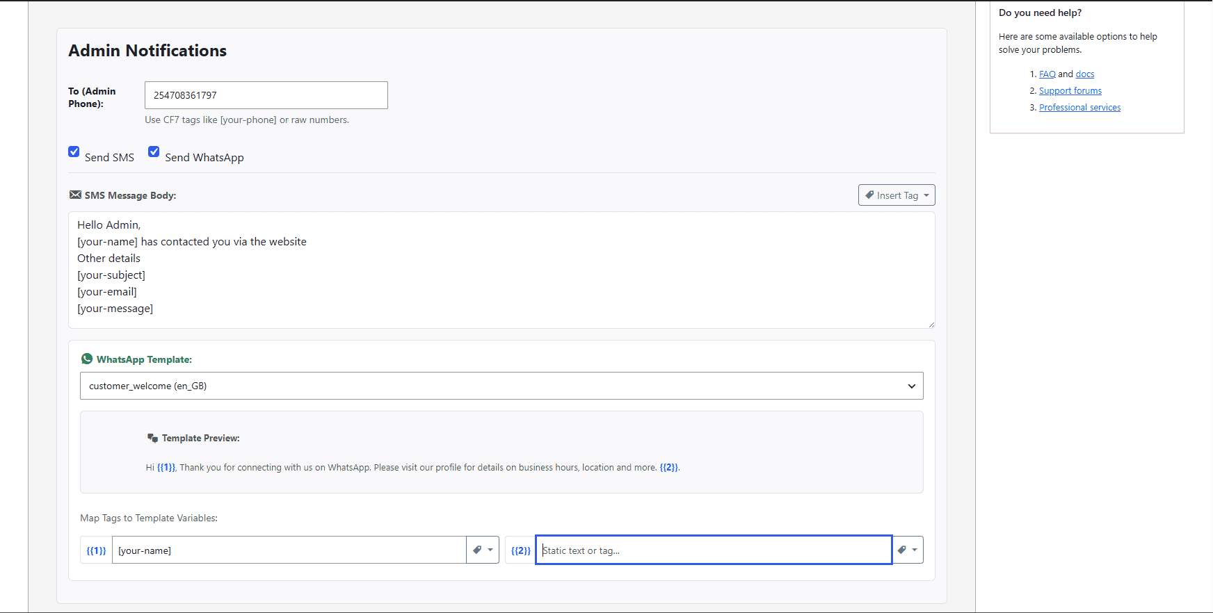 Contact Form 7 Integration