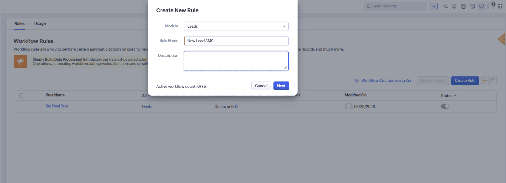Name Workflow Rule